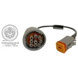 Caterpillar Round 9-pin Adaptor Cable-Yacht Devices-CATERPIL-D9-SeaElec.fr 