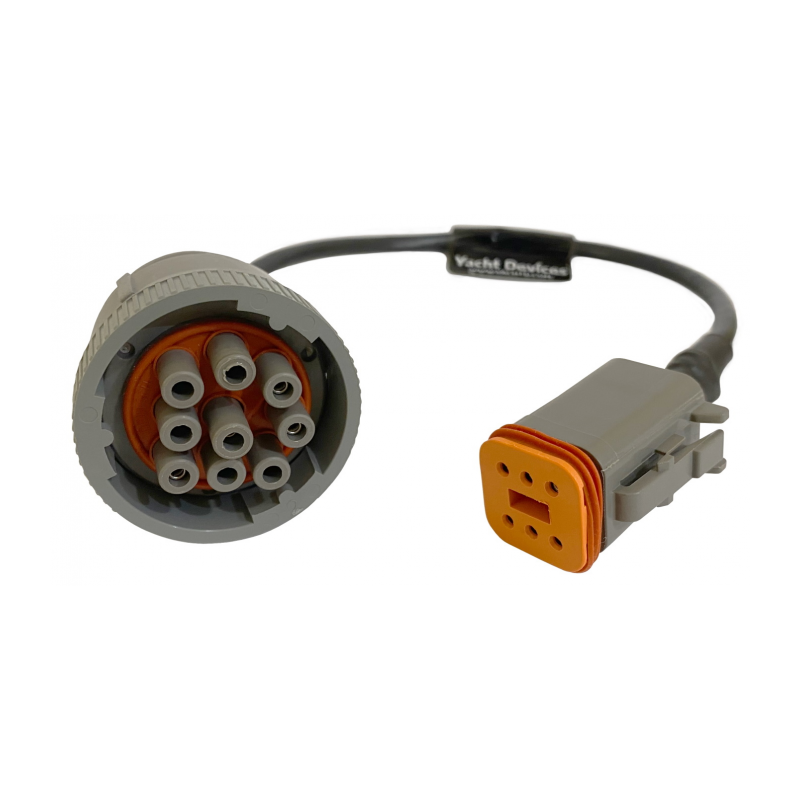 Cummins Round 9-pin Adaptor Cable-Yacht Devices-CUMMINS-D9-SeaElec.fr 